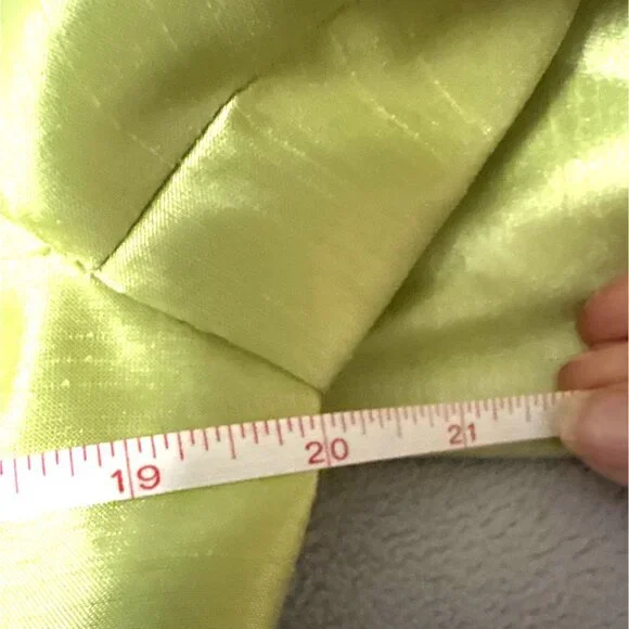 Vintage Madam X Lime Green Blazer & Floral Pleated Skirt Set M - Picture 5 of 9